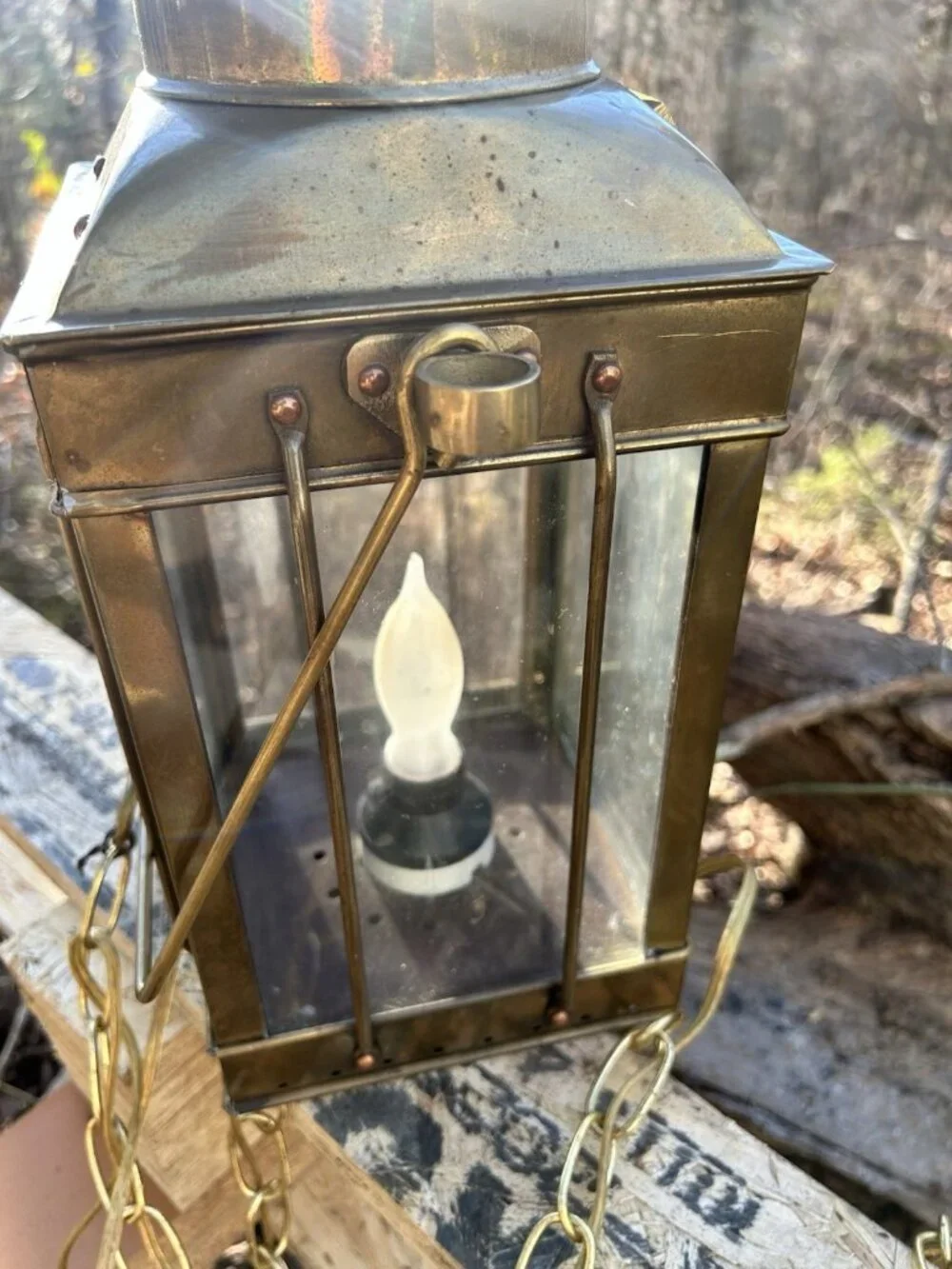 Vintage Marine Cargo Light GR Britain 1939 Brass Ship Carriage Lantern Nautical